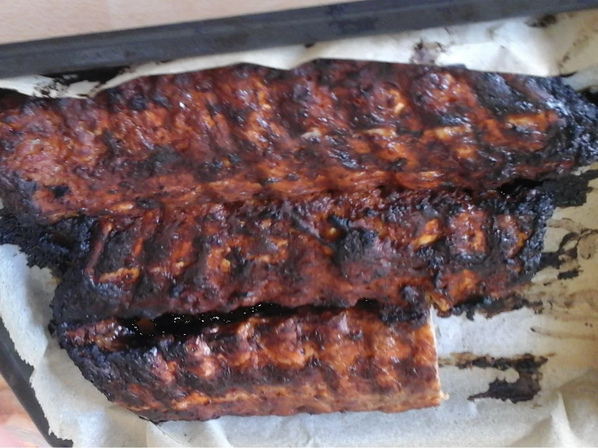 Rippchen mit süß-sauer-Sauce, Krupuk und Basmatireis - Rezept - Bild Nr. 14431