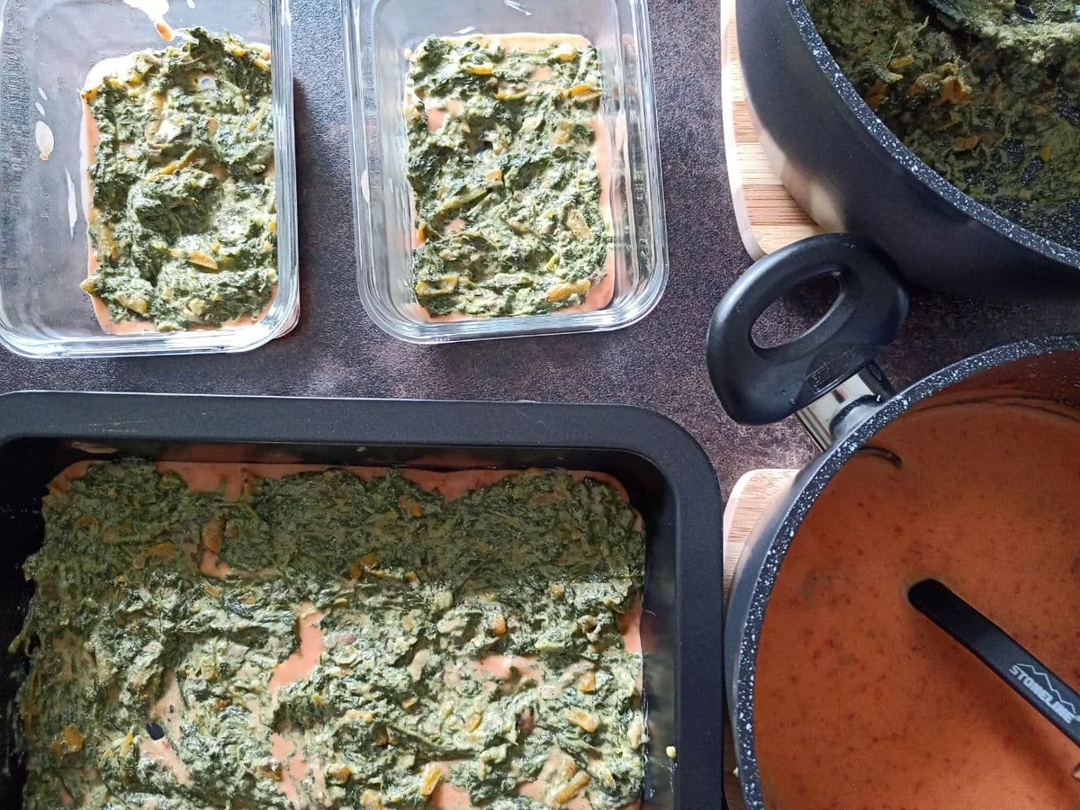 Rezept: Gemüse Lasagne mit Spinat und Champignons Bild Nr. 14457 Gemüse Lasagne mit Spinat und Champignons - Rezept - Bild Nr. 14457