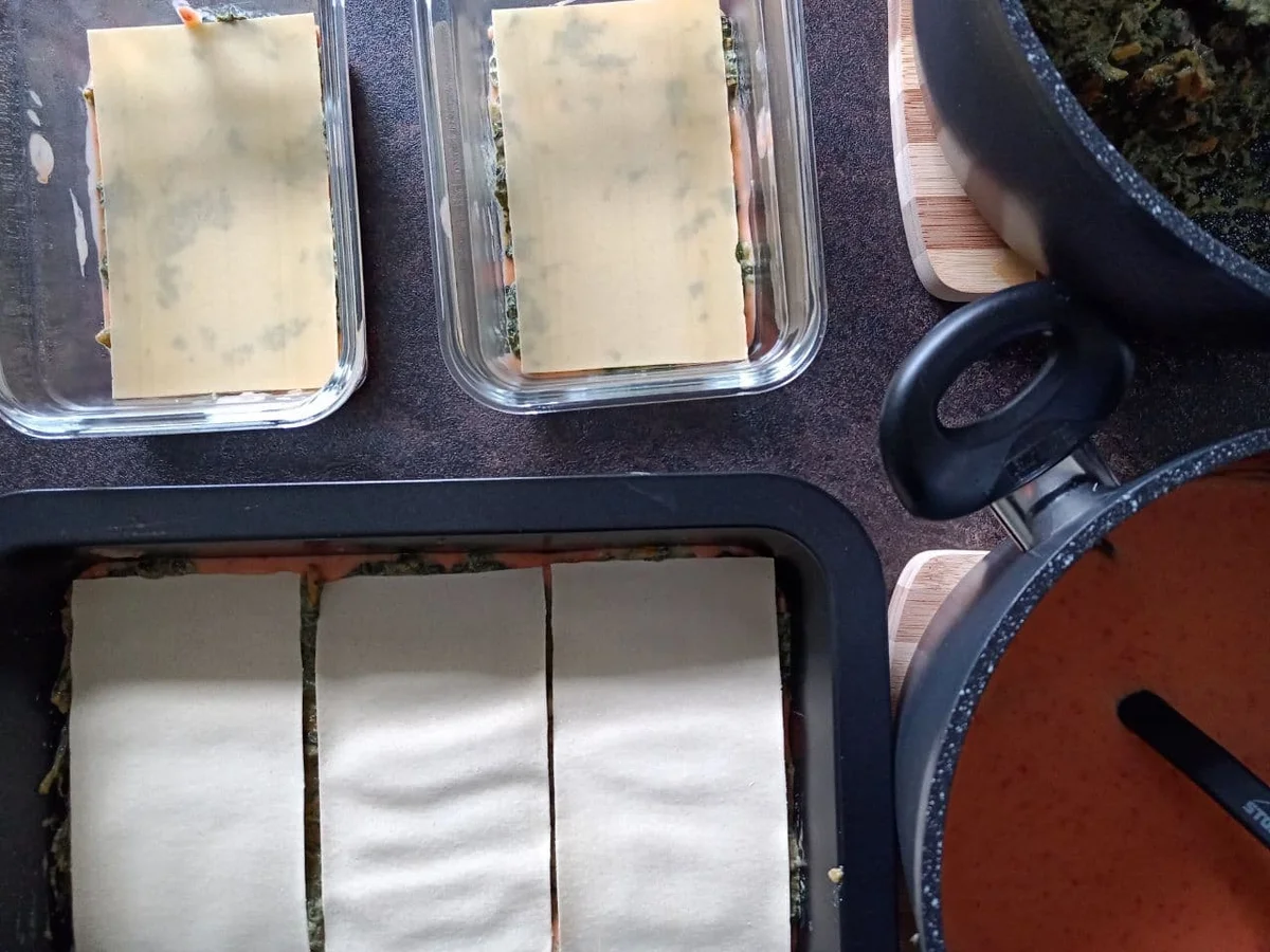 Rezept: Gemüse Lasagne mit Spinat und Champignons Bild Nr. 14458 Gemüse Lasagne mit Spinat und Champignons - Rezept - Bild Nr. 14458