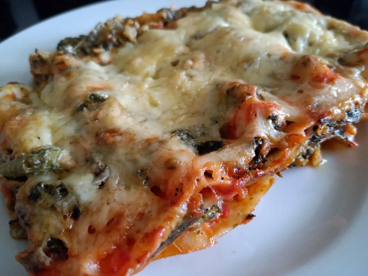 Rezept: Gemüse Lasagne mit Spinat und Champignons Bild Nr. 14462 Gemüse Lasagne mit Spinat und Champignons - Rezept - Bild Nr. 14462