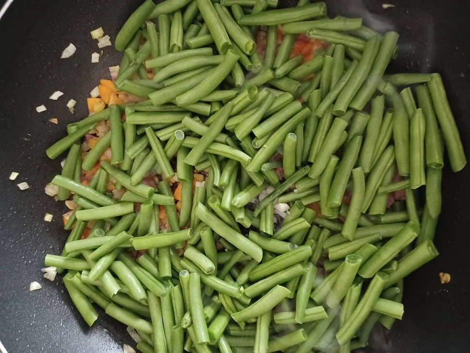 Spätsommer - Bohnengemüsepfanne  zur kb Challenge August 2021 - Rezept - Bild Nr. 14450