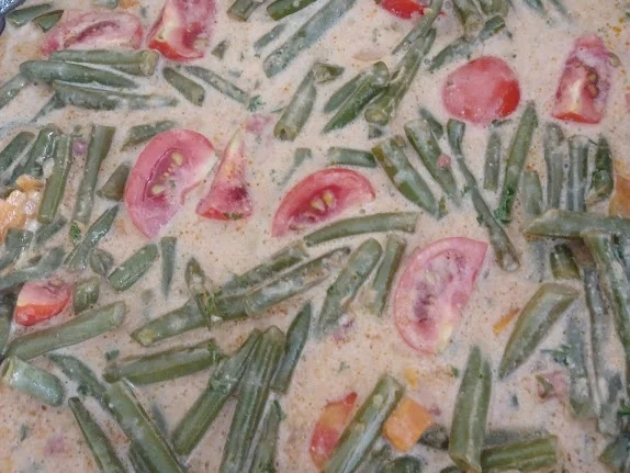 Spätsommer - Bohnengemüsepfanne  zur kb Challenge August 2021 - Rezept - Bild Nr. 14455