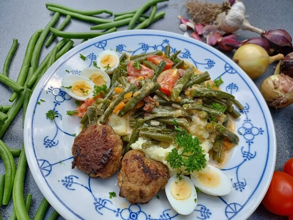 Spätsommer - Bohnengemüsepfanne  zur kb Challenge August 2021 - Rezept - Bild Nr. 14457