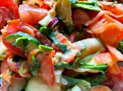 Basischer Gemüsesalat mit Hummus-Dressing - Rezept - Bild Nr. 14456