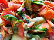 Basischer Gemüsesalat mit Hummus-Dressing - Rezept - Bild Nr. 14456