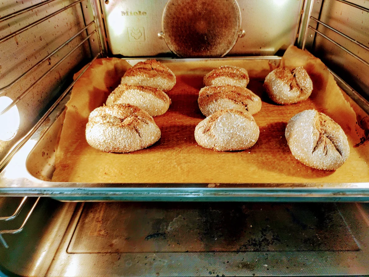 Schrippen aus Rotkorn-Vollkornmehl - Rezept - Bild Nr. 14463