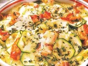 Zucchini Käse Pfanne mit Bacon - Rezept