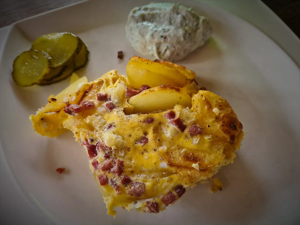 Rezept: Bratkartoffeln mit Ei und Speck aus dem Ofen Bild Nr. 4 Bratkartoffeln mit Ei und Speck aus dem Ofen - Rezept - Bild Nr. 4