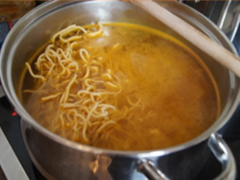 Mie-Nudeln mit Gemüsemix, Ei und ausgebackenen Hähnchennuggets - Rezept - Bild Nr. 14513