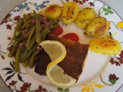 Schlemmerfilet mit Schinken-Buschbohnen und Rosmarin-Drillingen - Rezept - Bild Nr. 14512