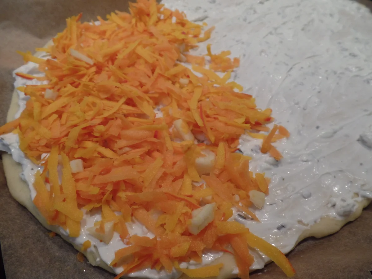 Kürbis-Möhren-Pizza - Rezept - Bild Nr. 14529