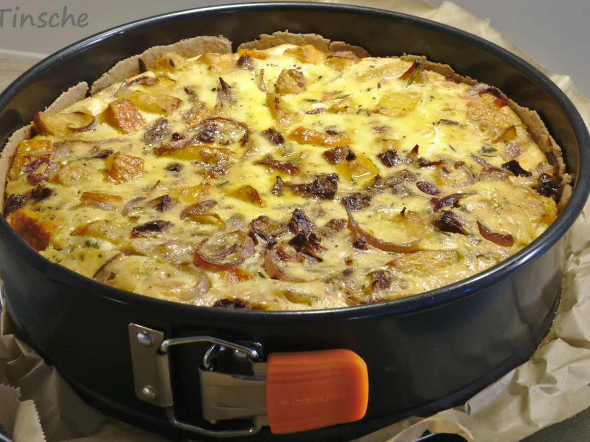 Kürbis-rote Zwiebel-Quiche - Rezept - Bild Nr. 14521