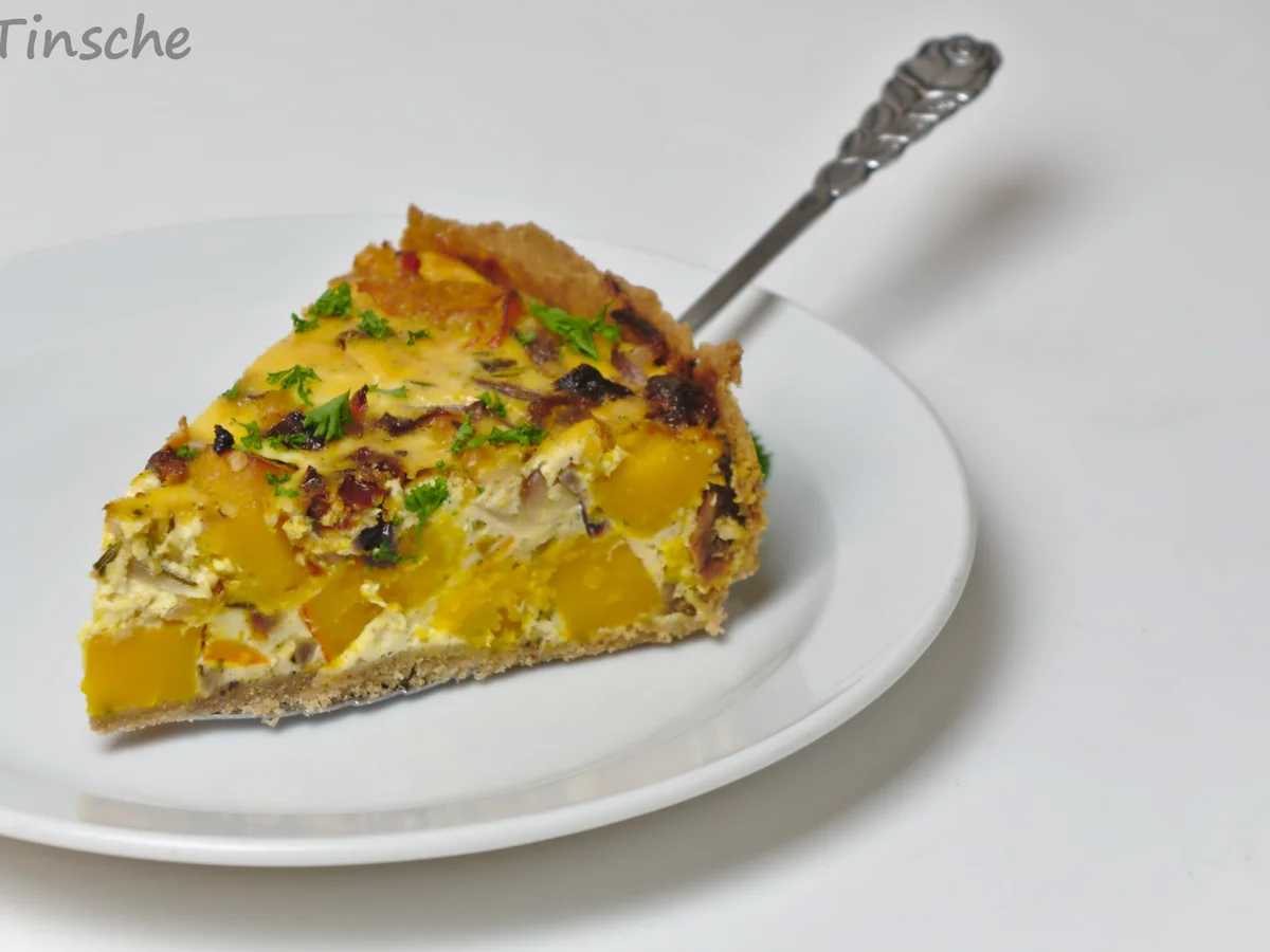 Kürbis-rote Zwiebel-Quiche - Rezept - Bild Nr. 14528