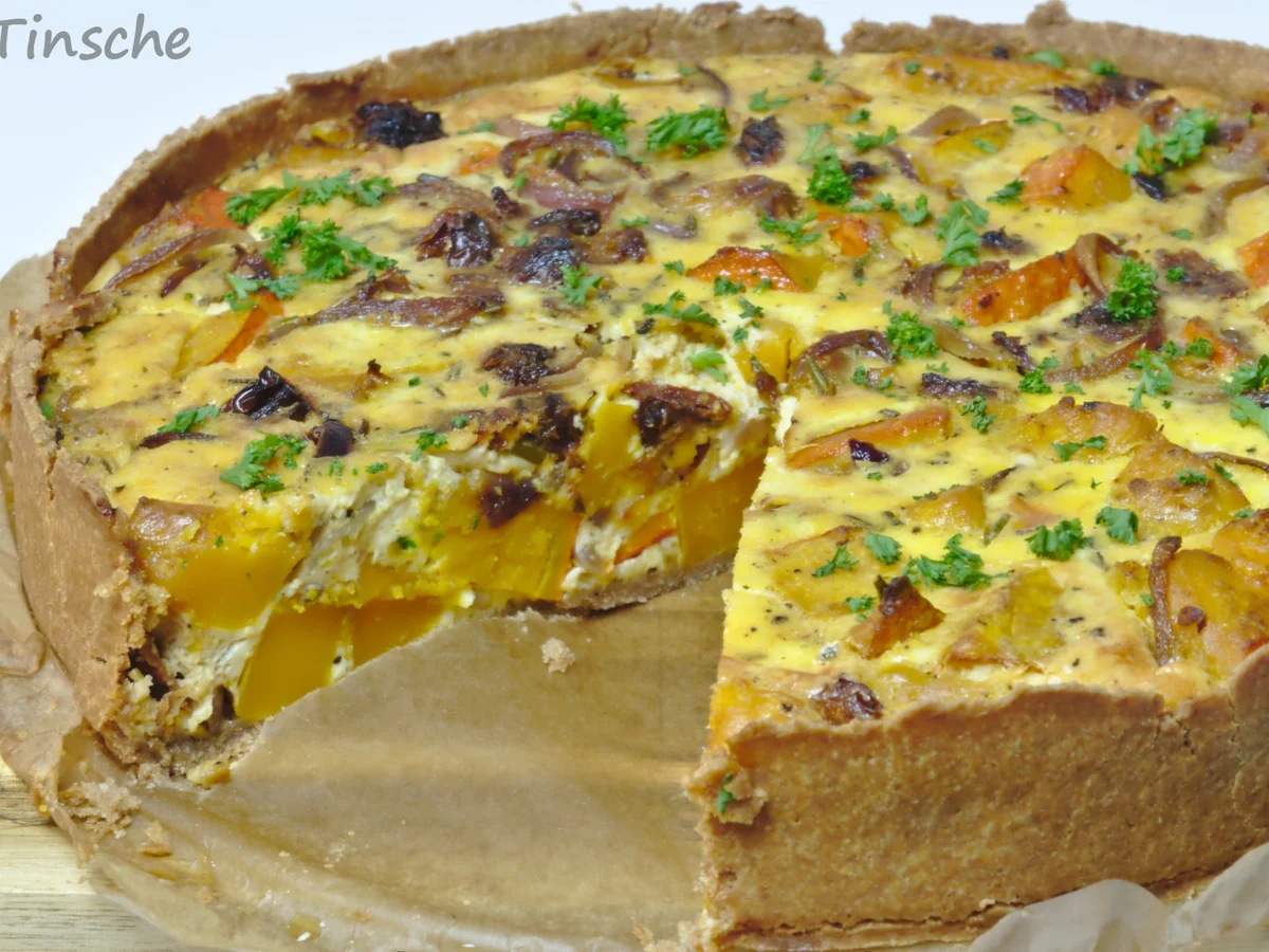 Kürbis-rote Zwiebel-Quiche - Rezept - Bild Nr. 14530