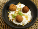 Knusprige Falafel auf Auberginen -Joghurt-Dip - Rezept - Bild Nr. 2