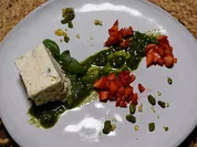Pistazienparfait mit Basilikumpesto und Erdbeeren - Rezept - Bild Nr. 2