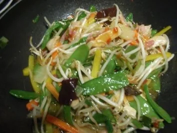 Chinesische Putenpfanne aus dem WOK - Rezept