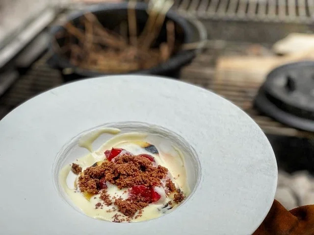 Gegrilltes Apfelcarpaccio und Holunderblütensabayon (Lola Weippert) - Rezept - Bild Nr. 2