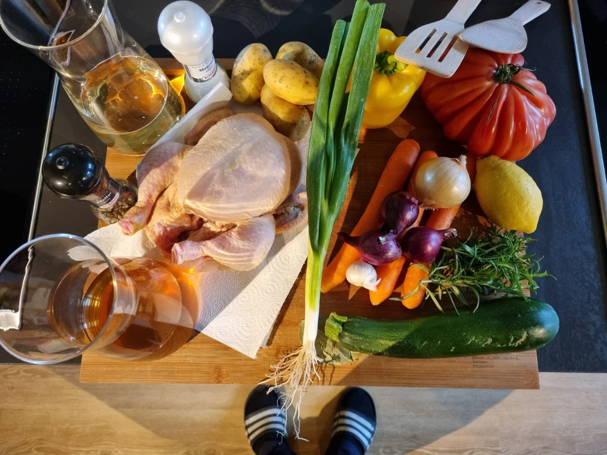 Maishühnchen auf mediterranen Gemüsebett - Rezept - Bild Nr. 9