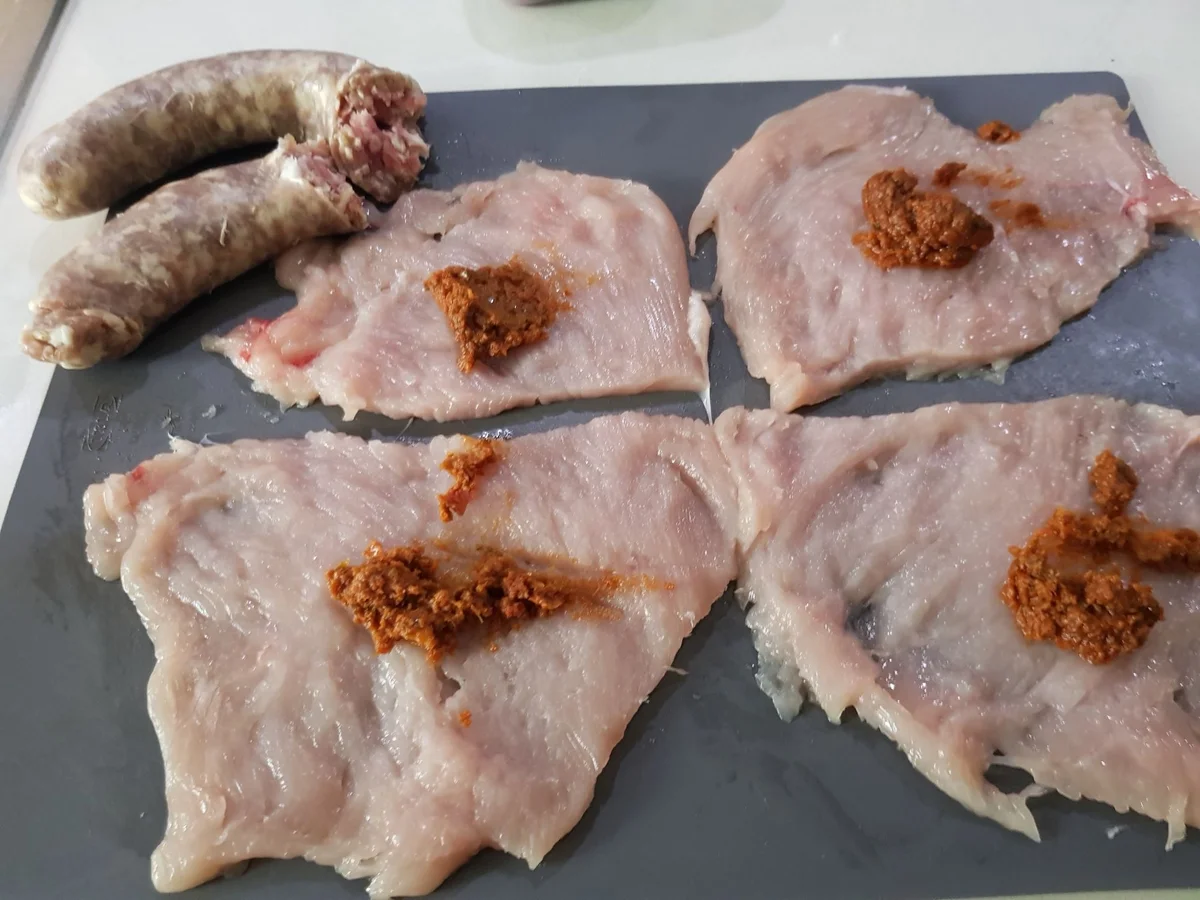 Puten-Rouladen auf Gemüse, mediterran, mit Spinat-Spätzle - Rezept - Bild Nr. 14526