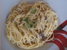 Spaghetti mit Steinpilz Carbonara - Rezept - Bild Nr. 2