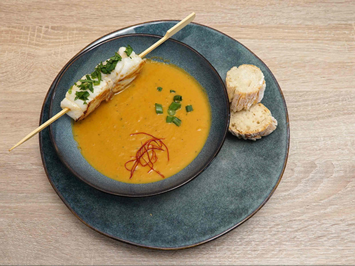 Süßkartoffel mit Seeteufel und Möhre - Rezept - kochbar.de