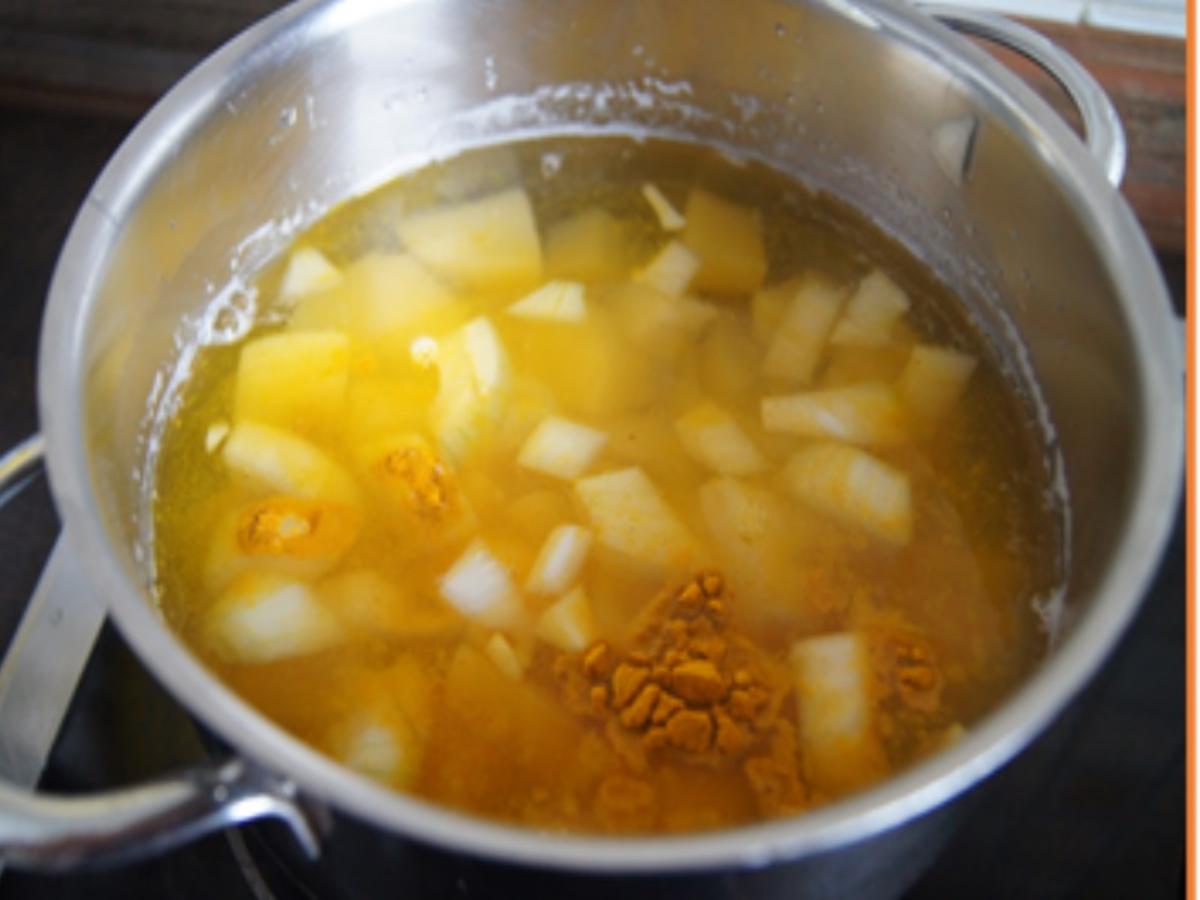 Pfannen Fisch mit Honigbundmöhren und Kartoffelstampf - Rezept - Bild Nr. 14560