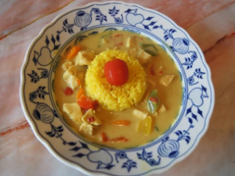 Hähnchenbrustfiletcurry mit Basmatireis - Rezept - Bild Nr. 14588
