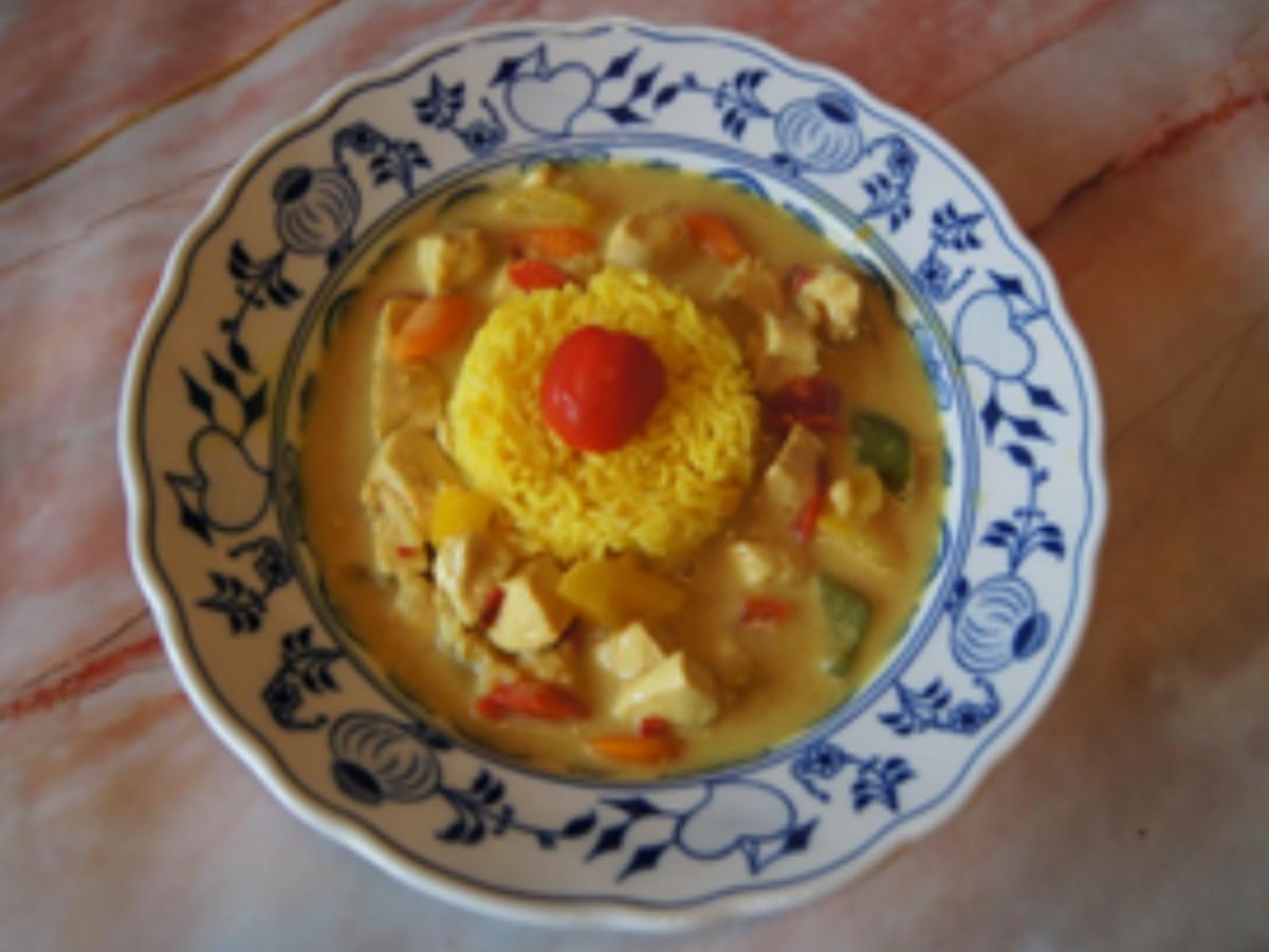 Hähnchenbrustfiletcurry mit Basmatireis - Rezept - Bild Nr. 14590