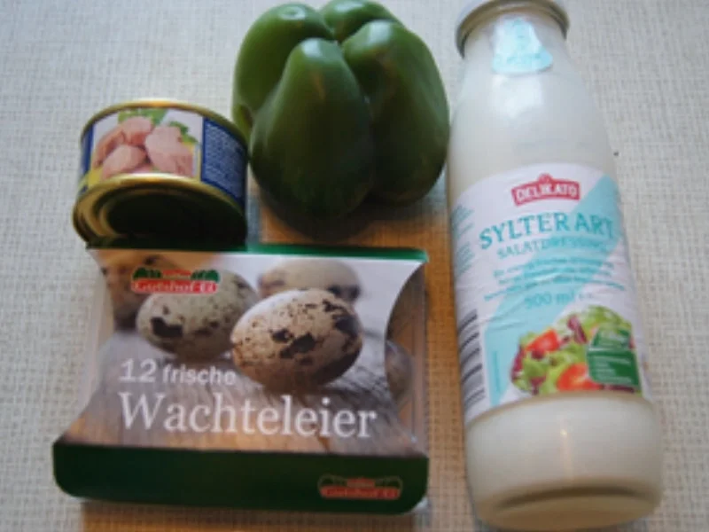 Rezept: Pikanter Salat mit Wachteleiern Bild Nr. 3 Pikanter Salat mit Wachteleiern - Rezept - Bild Nr. 3