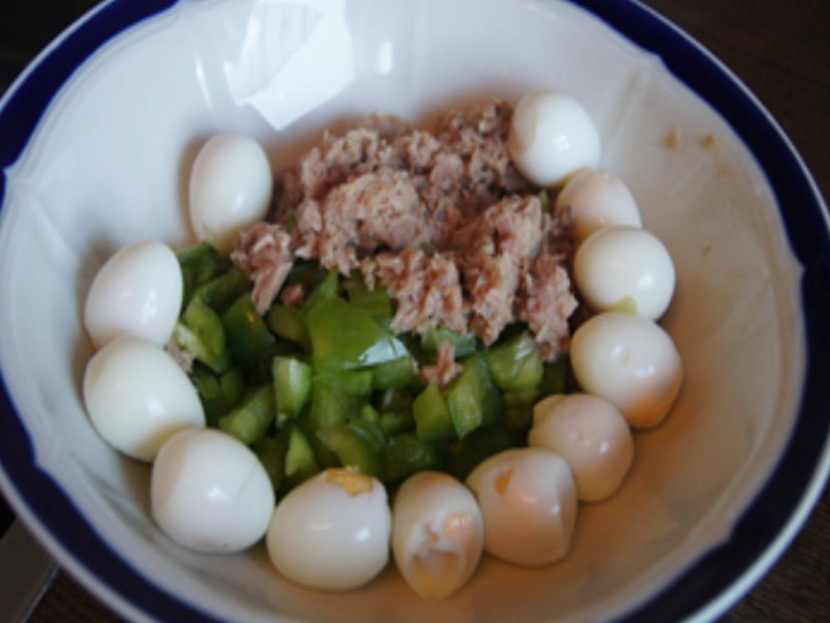 Pikanter Salat mit Wachteleiern - Rezept - Bild Nr. 7