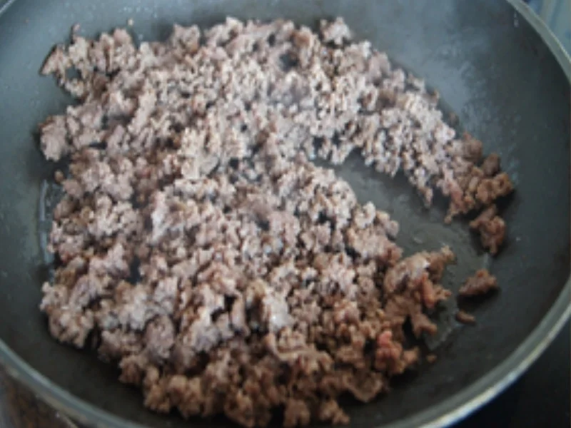 Rezept: Hackfleischpfanne mit grünen Bohnen und Kümmel-Drillingen Bild Nr. 14574 Hackfleischpfanne mit grünen Bohnen und Kümmel-Drillingen - Rezept - Bild Nr. 14574