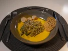 Spargel-Bärlauch-Risotto mit einer Pernodsauce und Jakobsmuschel - Rezept - Bild Nr. 14596