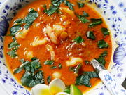 Garnelensuppe mit Kailan -- Sup Tomat dengan Udang - Rezept - Bild Nr. 2