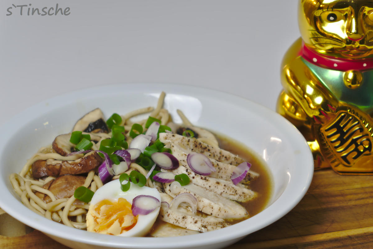 Ramen mit Hähnchen & Champignons - Rezept - Bild Nr. 4