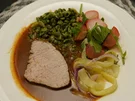 Kalbsbraten mit Popeye-Knöpfle  an Sommergemüse - Rezept - Bild Nr. 2