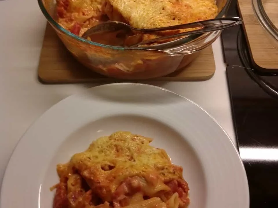 Rezept: Nudelauflauf tomatig, sahnig, käsig Bild Nr. 14672 Nudelauflauf tomatig, sahnig, käsig - Rezept - Bild Nr. 14672