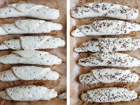 Rezept: Gelaugte Schwarzkümmelstangen mit weißem Sesam Bild Nr. 14680 Gelaugte Schwarzkümmelstangen mit weißem Sesam - Rezept - Bild Nr. 14680