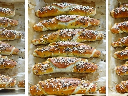 Rezept: Gelaugte Schwarzkümmelstangen mit weißem Sesam Bild Nr. 14681 Gelaugte Schwarzkümmelstangen mit weißem Sesam - Rezept - Bild Nr. 14681