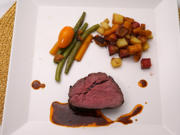 Rinderfilet mit Gemüse-Kartoffel-Trio auf Port-Jus - Rezept - Bild Nr. 3