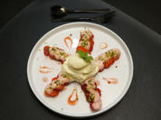 Mousse von weißer Schokolade an Erdbeercarpaccio mir Sauce a la Romanoff - Rezept - Bild Nr. 3