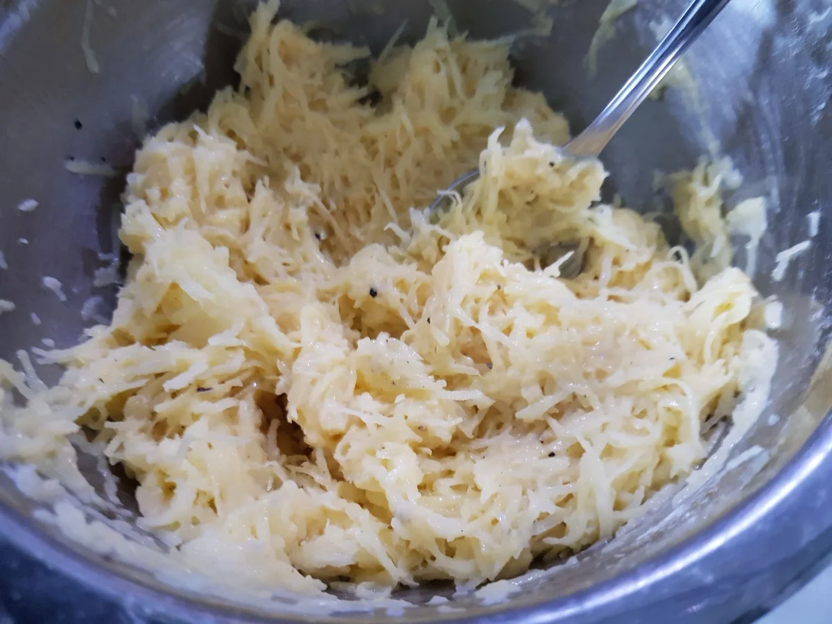 Rezept: Roesti-Torte mit Spinat und Salsiccia Bild Nr. 14694 Roesti-Torte mit Spinat und Salsiccia - Rezept - Bild Nr. 14694