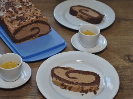 Noisette-Schoko-Biskuitrolle - Rezept - Bild Nr. 14683