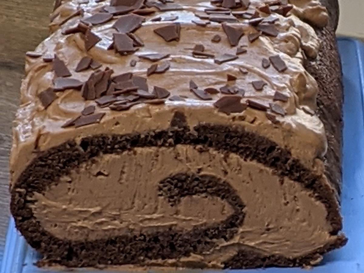 Noisette Schoko Biskuitrolle - einfach - von sTinsche