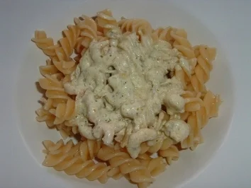 Pasta mit Garnelen-Frischkäse-Soße - Rezept