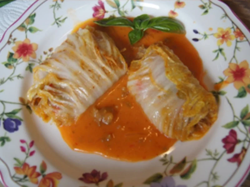 Chinakohl Rouladen mit pikanter Sauce - Rezept - Bild Nr. 14684