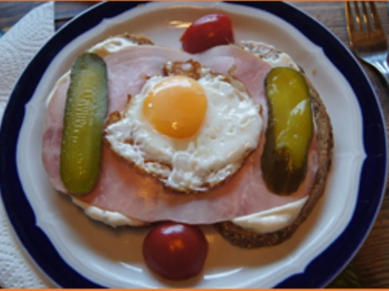 Fitnessbrot mit gekochten Schinken und Spiegelei - Rezept - Bild Nr. 3
