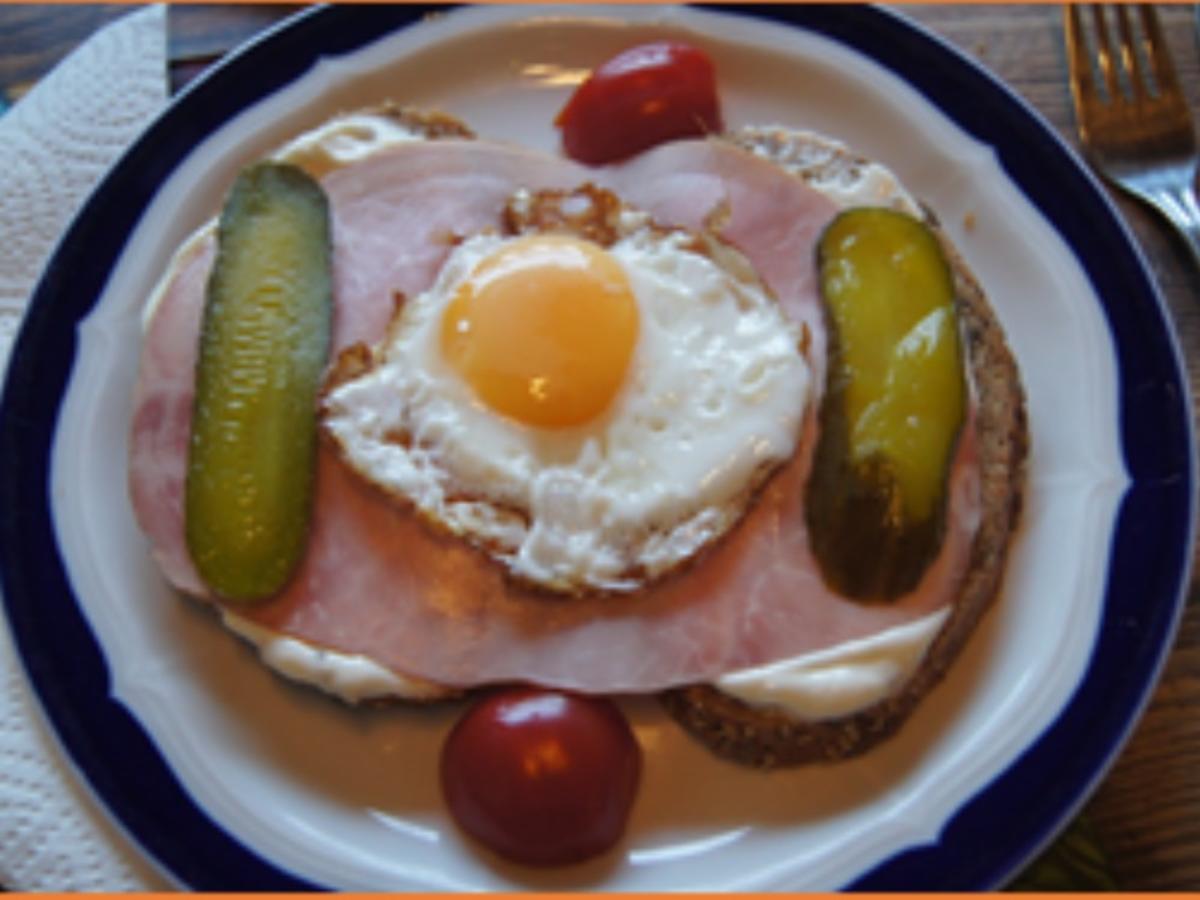 Fitnessbrot mit gekochten Schinken und Spiegelei - schnell &amp; einfach ...