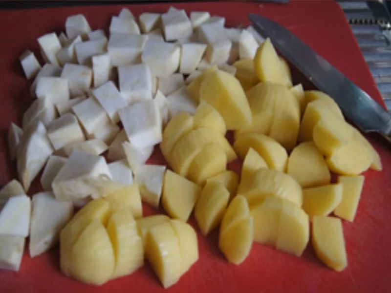 Kohlrabi-Schnitzel mit Sellerie-Kartoffel-Stampf - Rezept - Bild Nr. 14697