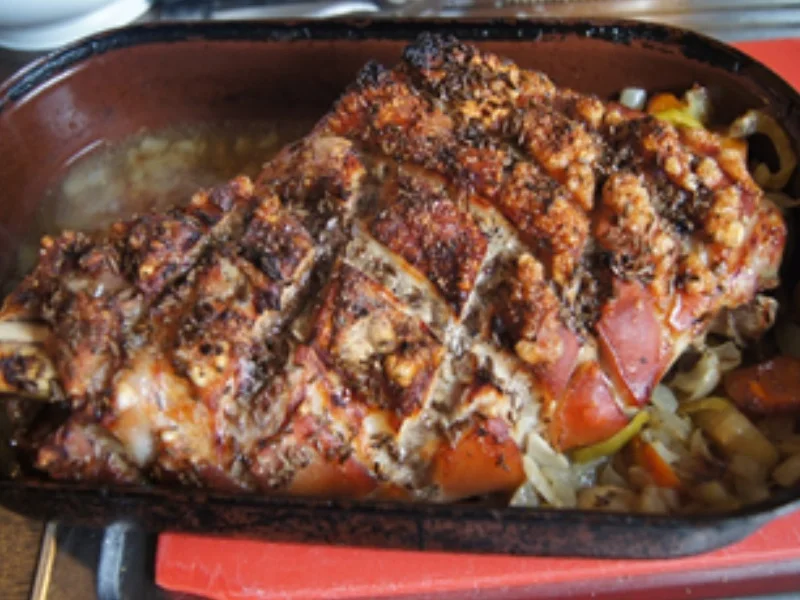 Spanferkel mit Sauce, Sauerkraut und Servietten Knödel - Rezept - Bild Nr. 11